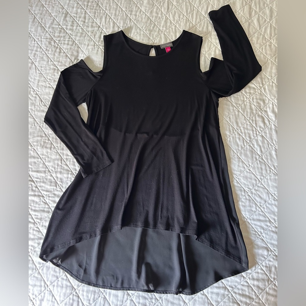 Black Cold Shoulder Women's Top
